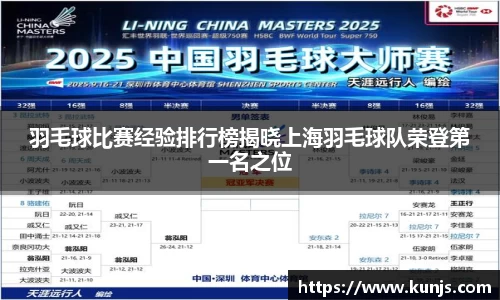羽毛球比赛经验排行榜揭晓上海羽毛球队荣登第一名之位